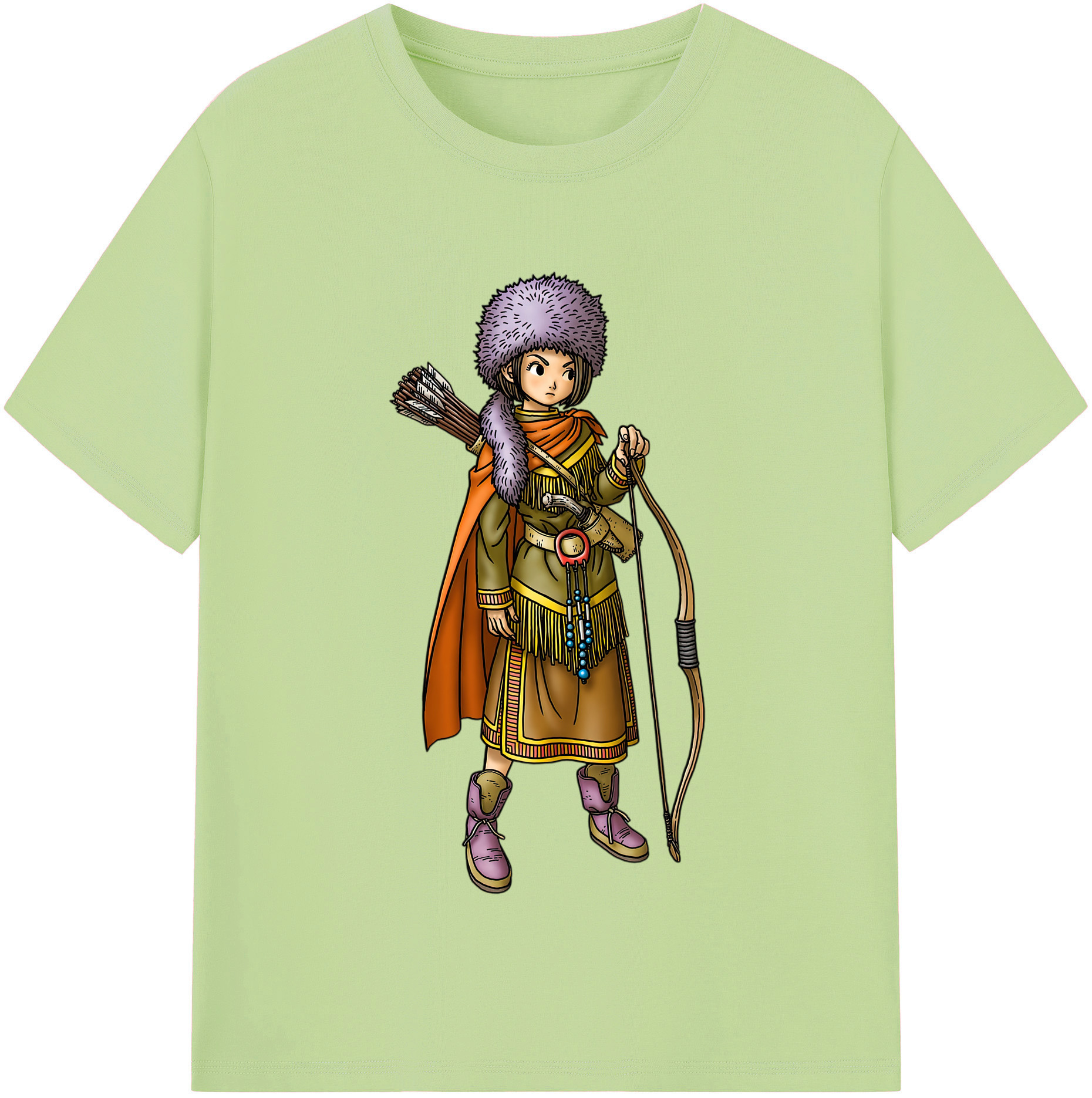 （画像用） ドラゴンクエスト Doragon Kuesuto Dragon Quest 綿100％半袖Tシャツ（フロントプリント）
